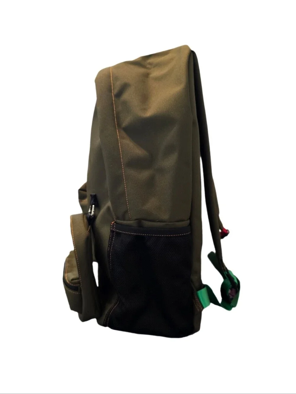 Google Play Beams Design Olive Green Backpack with Mini Google Play Pouch - NWT